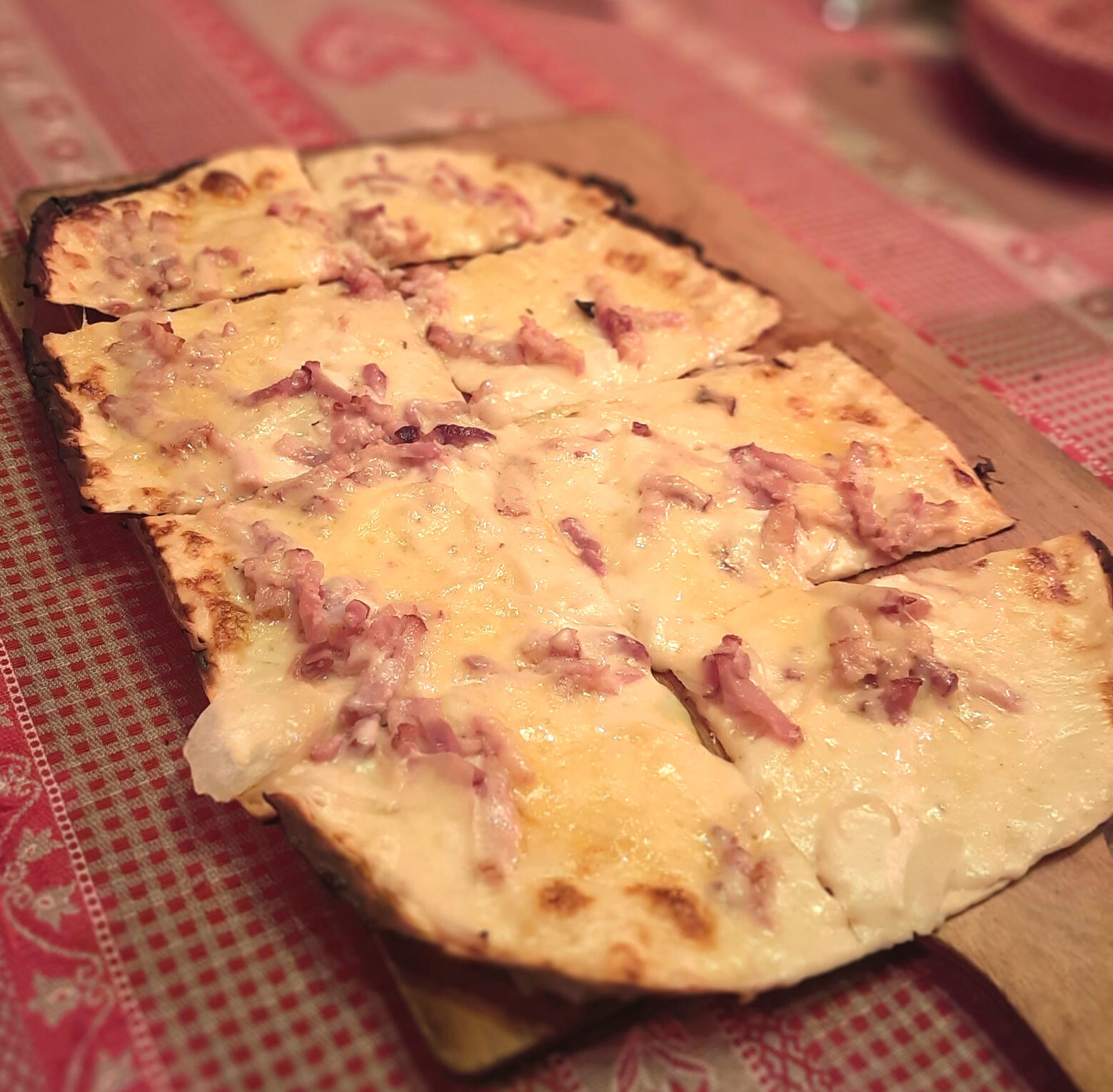 tarte flambée gratinée